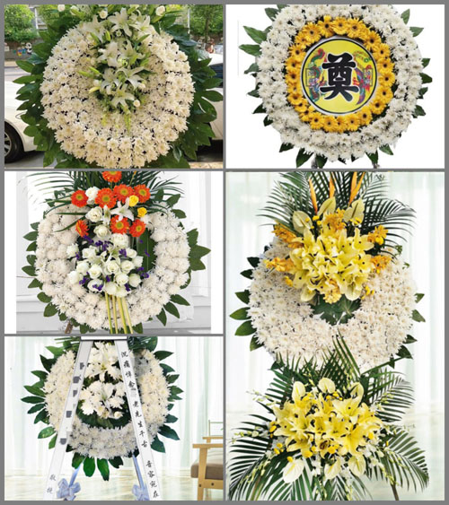 山东青岛平度市白沙河街道钱家庄村花圈速递
